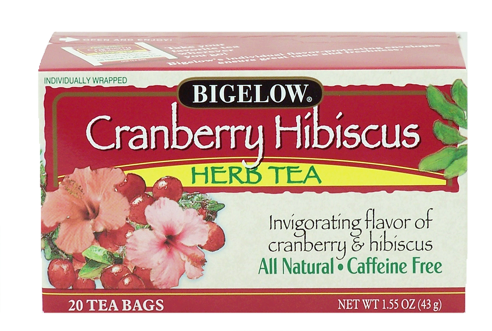 Bigelow  cranberry hibiscus herb tea, 20-bags Full-Size Picture